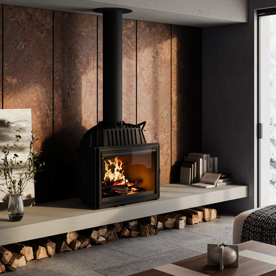 Dovre 2180CBS Black Wood Fireplace - Image 3