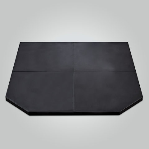 Matte Black Tile Straight Wall Hearth 1050 x 1200