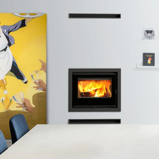 BOSQ Aere 70S Inbuilt Wood Fireplace (Includes 3 sided frame)