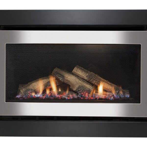 Rinnai 950 Gas Fire (includes engine, black fascia, logset media)