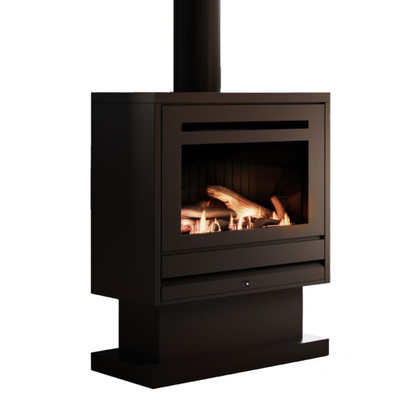 Rinnai SS850 Gas Fire Freestanding (includes engine & black fascia, ZC Box, not including flue)